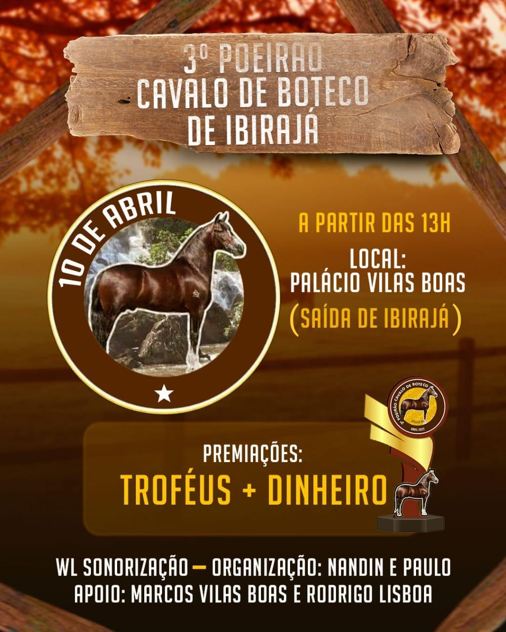 Ibirajá realiza 3º Poeirão Cavalo de Boteco dia 10 de abril