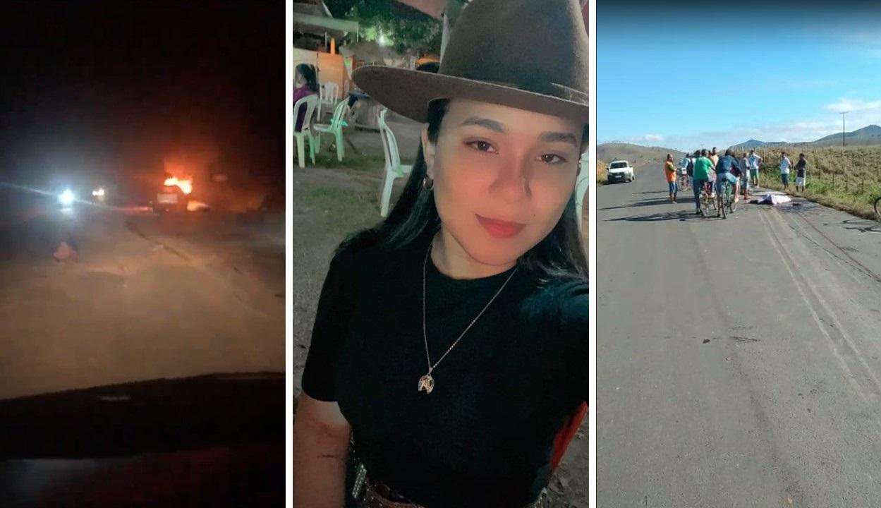 Mulher morre em acidente na BA-290, próximo a Itanhém; moto que ela pilotava pegou fogo