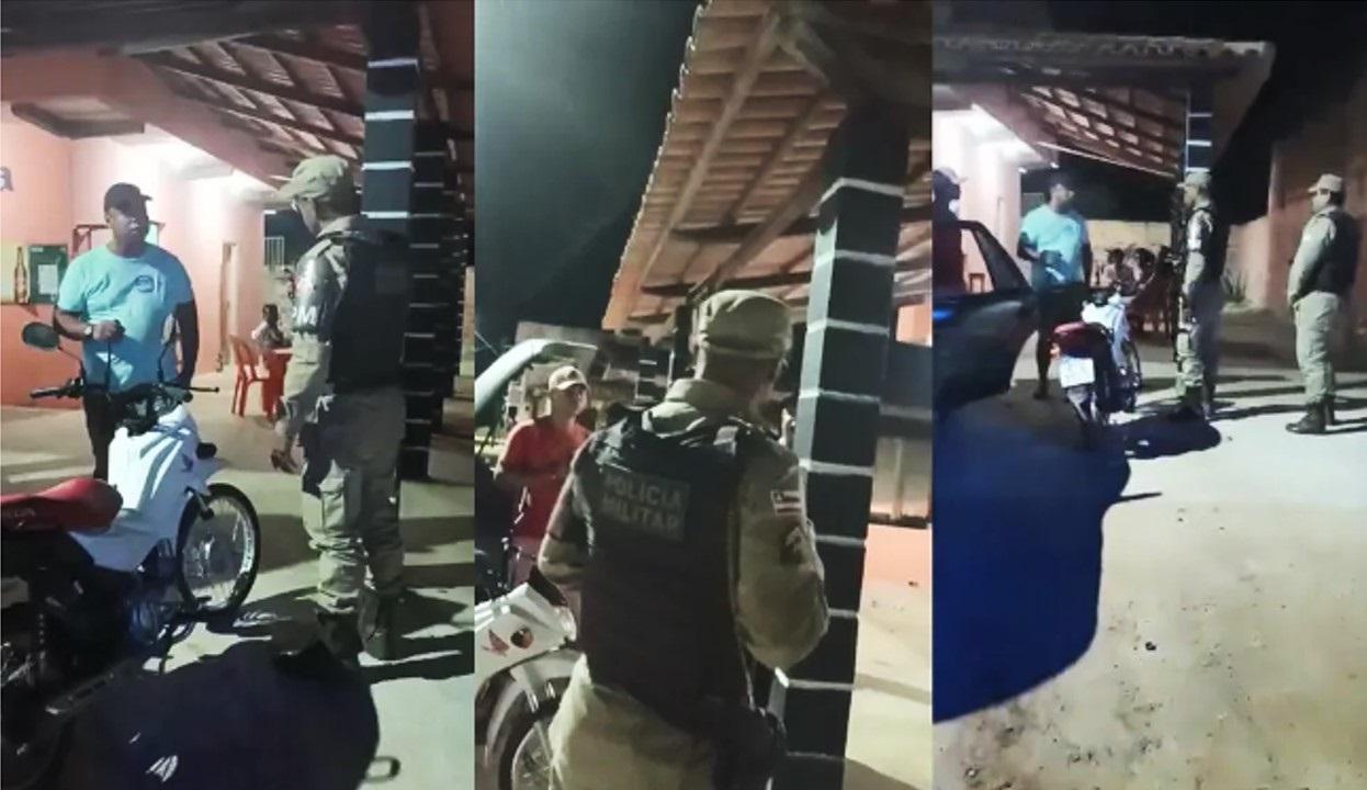 Vídeo: Município de Água Fria está envergonhado com a atitude de seu prefeito, que briga com PMs por causa de som