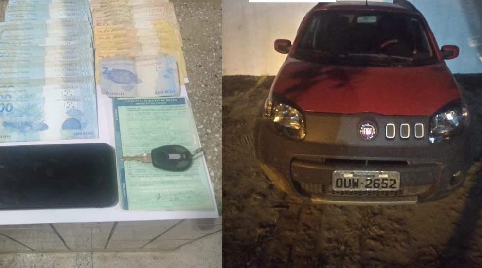 PM apreende em Teixeira de Freitas carro roubado na zona rural de Itanhém