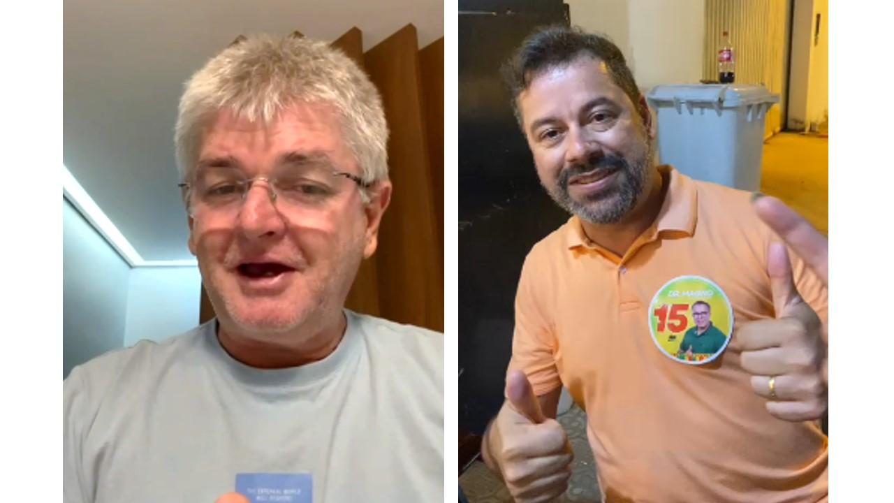 Fracassa suposto acordo: enquanto Mildson anuncia novidade, seu vice cola no peito o adesivo de Magno Pinheiro