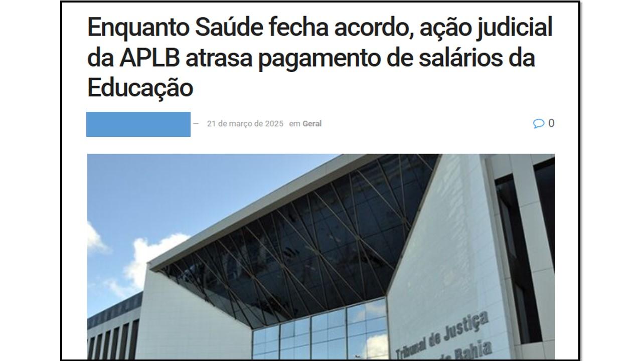 O problema não está em buscar a Justiça, mas na gestão de Bentivi, que historicamente trata a educação com negligência