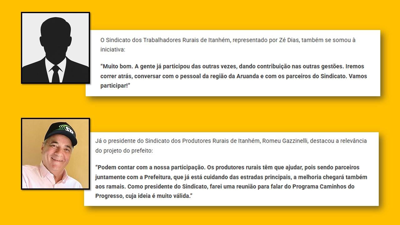 Sindicatos em Itanhém apoiam exigência absurda de Bentivi; prefeito cobra diesel para patrolhar estradas de produtores rurais com máquina cedida pelo governo da Bahia