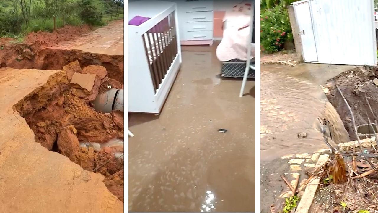 14 vídeos: Sem plano emergencial, Prefeitura de Itanhém vê a cidade ficar debaixo d’água e deixa famílias desamparadas diante dos prejuízos