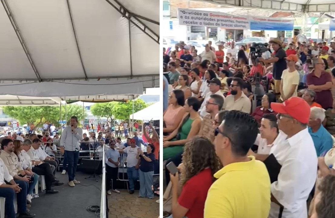 Jerônimo é aplaudido em Itanhém enquanto Bentivi enfrenta frieza do pequeno público que recepcionou o governador