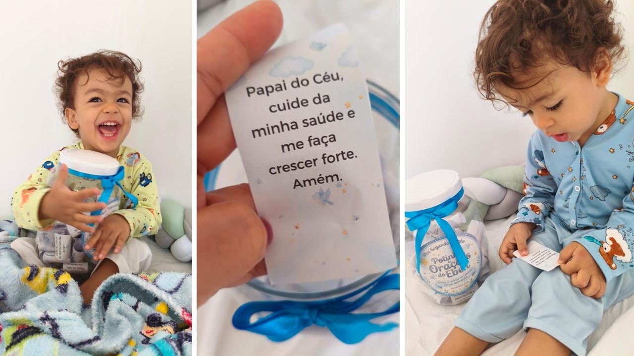 O potinho de orações que começou a fazer parte da rotina de Eben