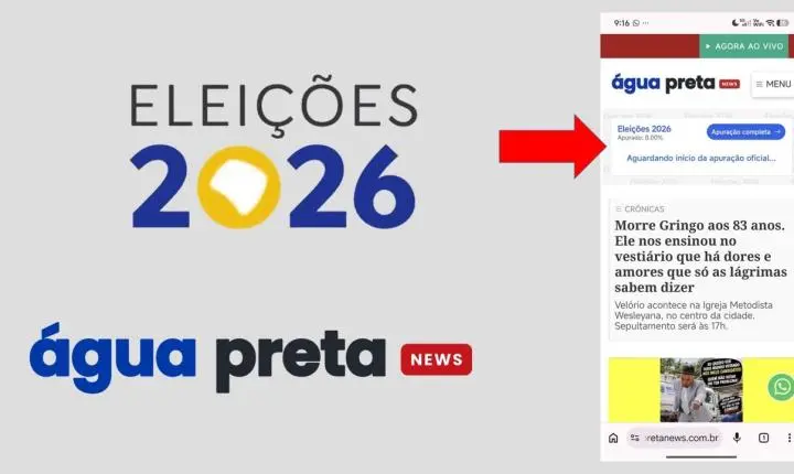 Acompanhe a apuração das eleições 2026 em tempo real aqui no Água Preta News. Veja como funciona