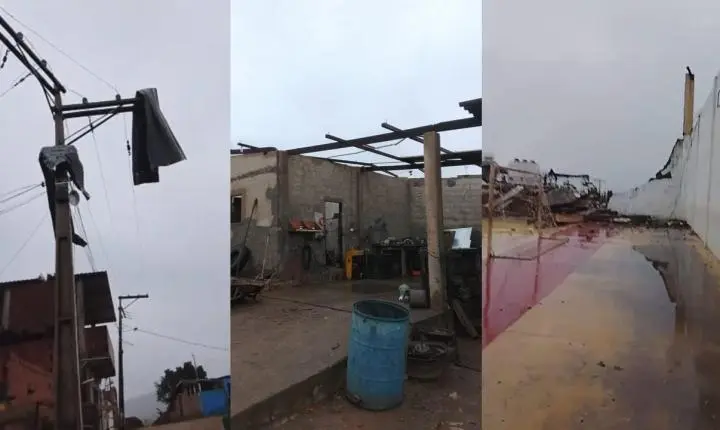 VÍDEOS: Temporal com ventos fortes causa destruição no distrito de Batinga, em Itanhém